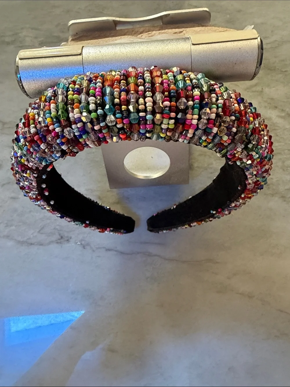 Multicolor Beaded Padded Headband